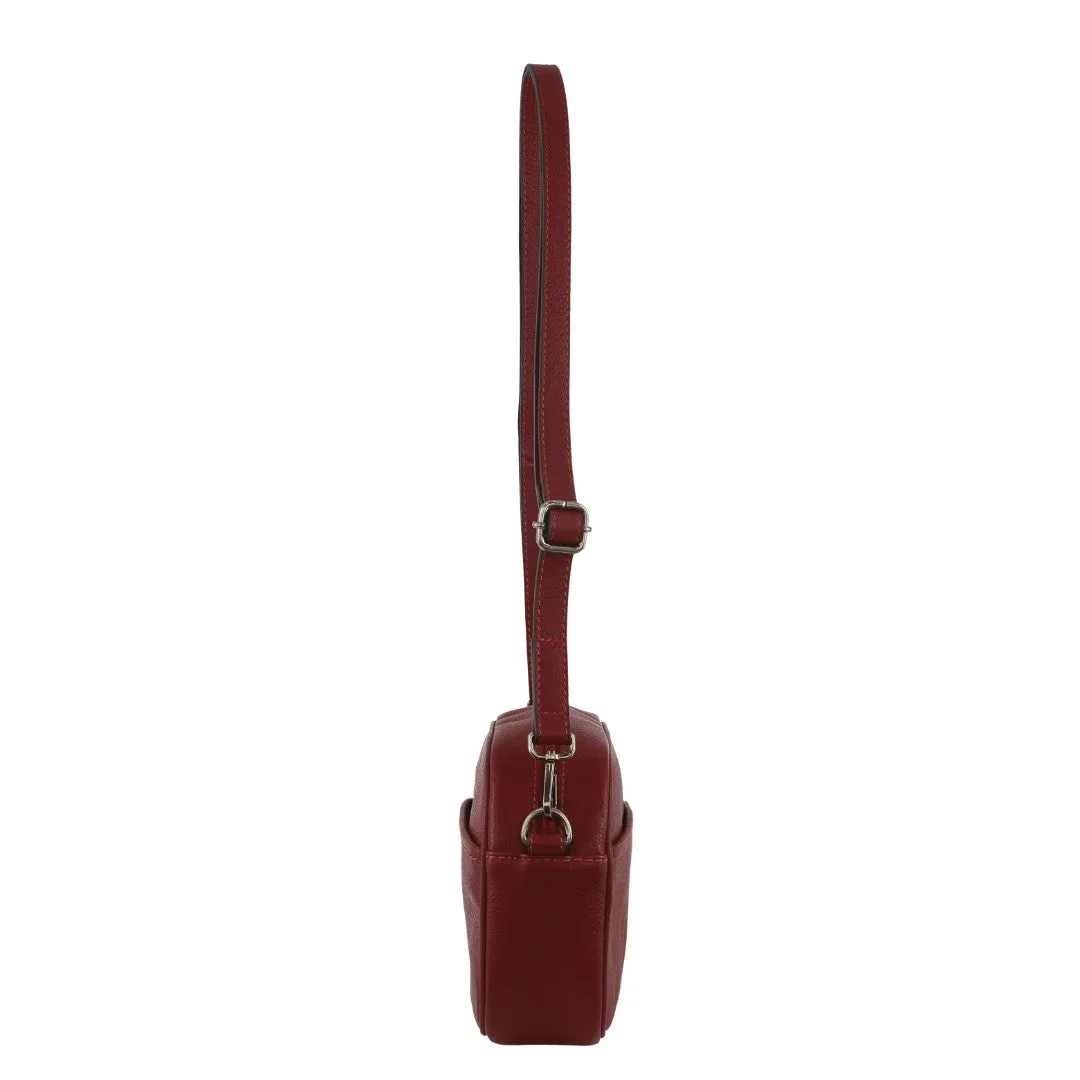 Milleni - NL3737 Ladies Leather camera bag - Cabernet