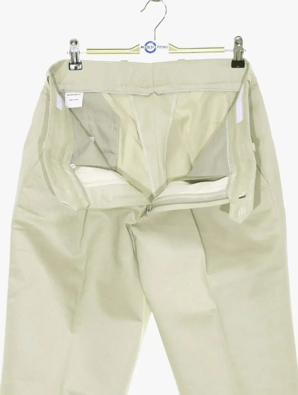 Mod Sta Press Trousers - Beige Sta Press Trouser