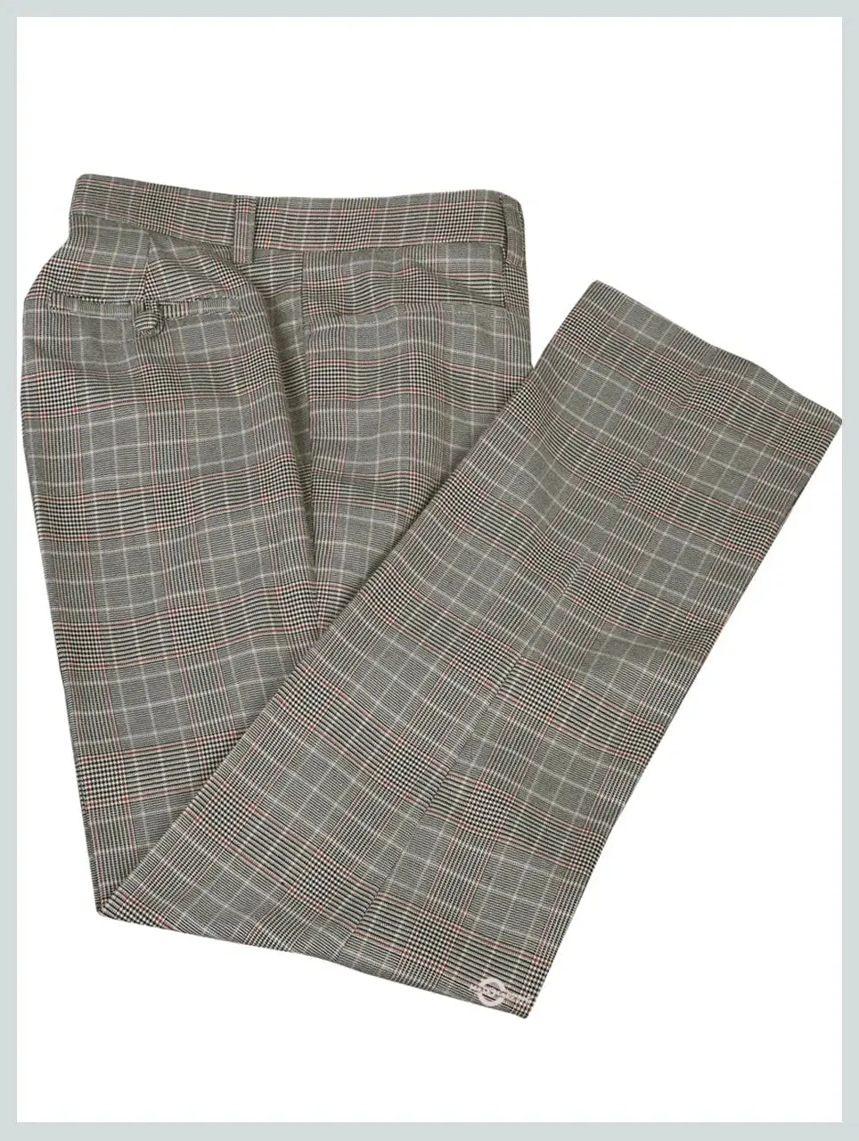 Mod Trouser | Beige  Prince Of Wales Check Trouser