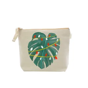 Monstera Lights Cosmetic Bag, Small