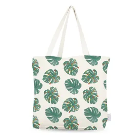 Monstera Lights Gusset Tote Bag