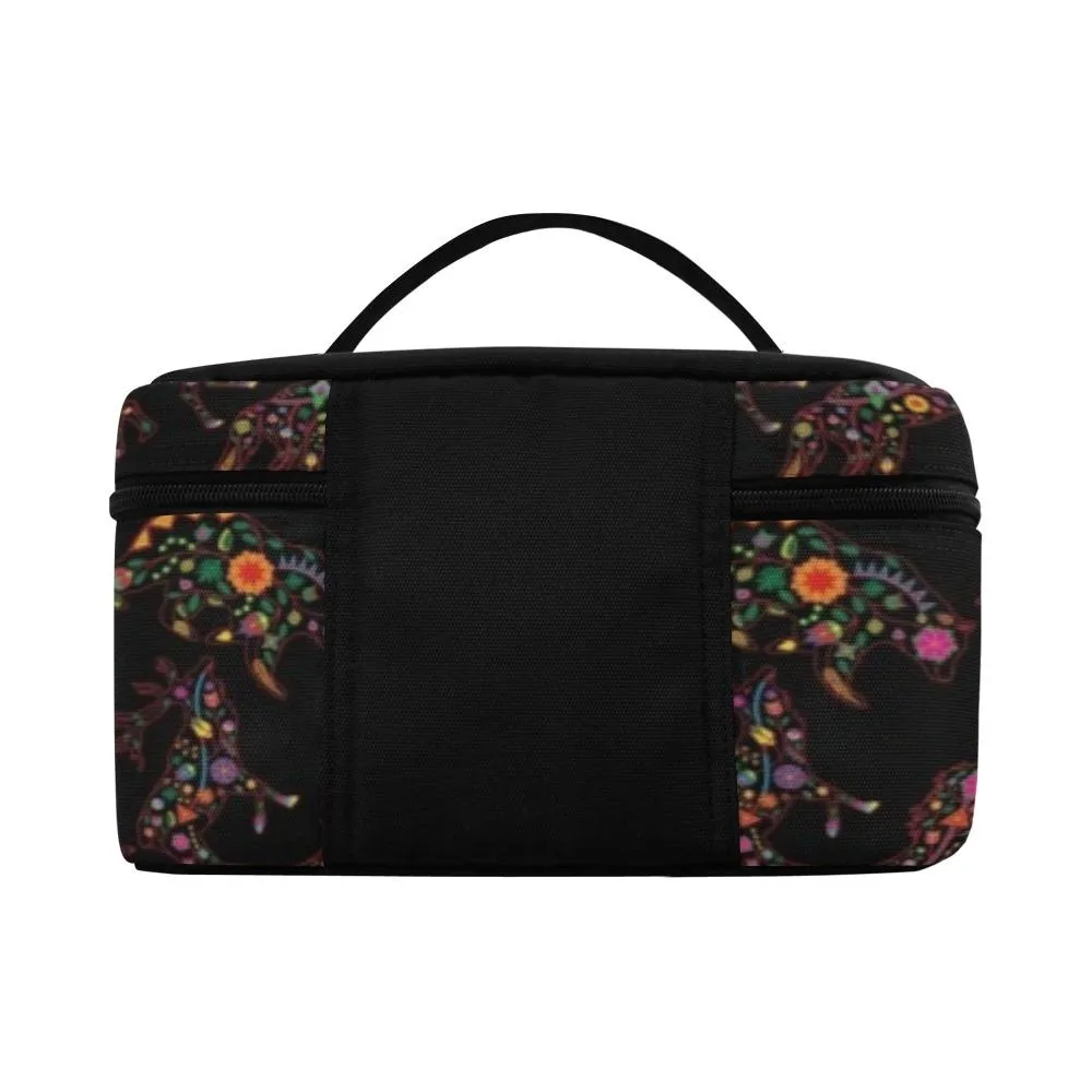 Neon Floral Animals Cosmetic Bag/Large