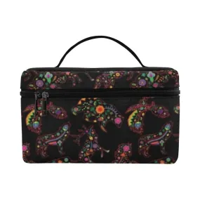 Neon Floral Animals Cosmetic Bag/Large