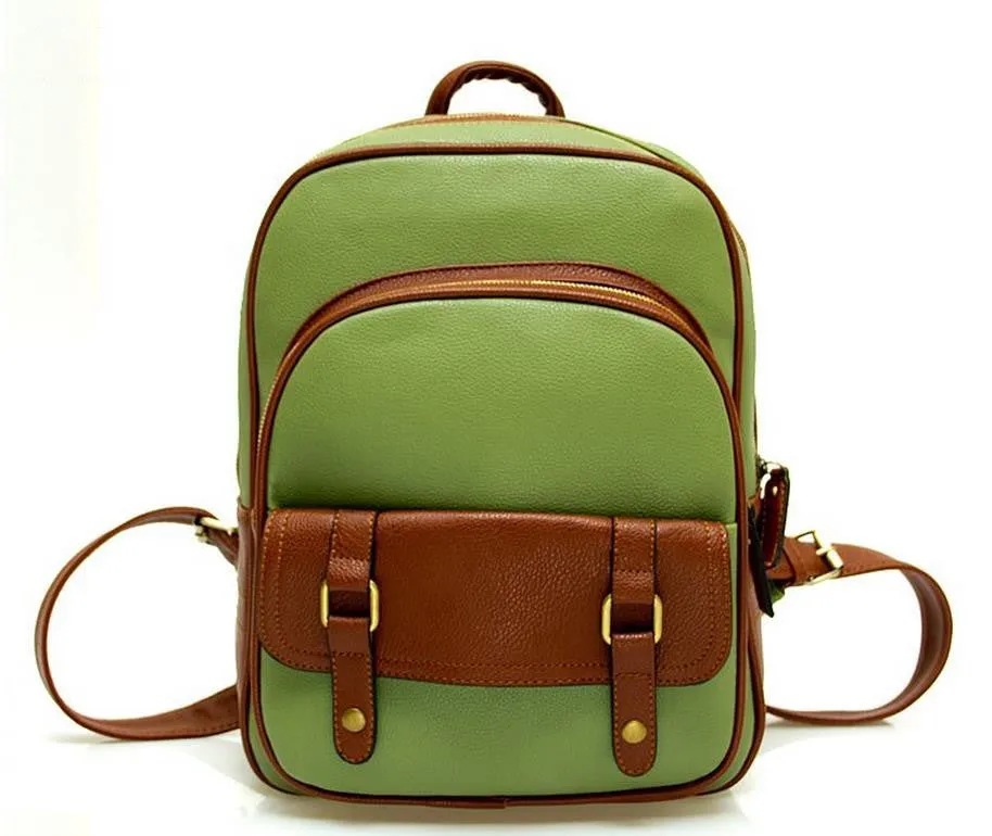 New fashion women vintage leather back pack bag, student backpack unisex school bag, bags women school, women backpack sports