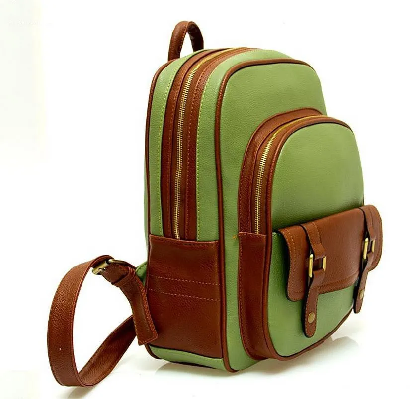 New fashion women vintage leather back pack bag, student backpack unisex school bag, bags women school, women backpack sports