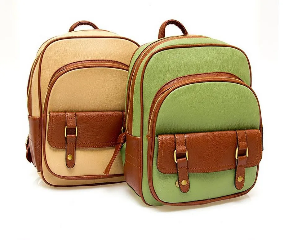 New fashion women vintage leather back pack bag, student backpack unisex school bag, bags women school, women backpack sports