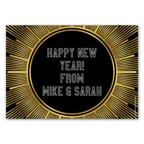 New Year's Eve Gold Personalised Poster Decoration - A3