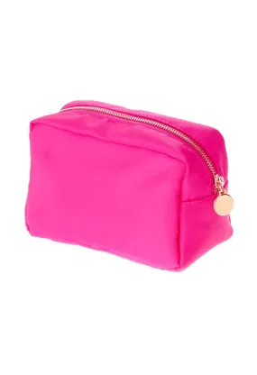 Nylon Cosmetic Bag-Neon Pink