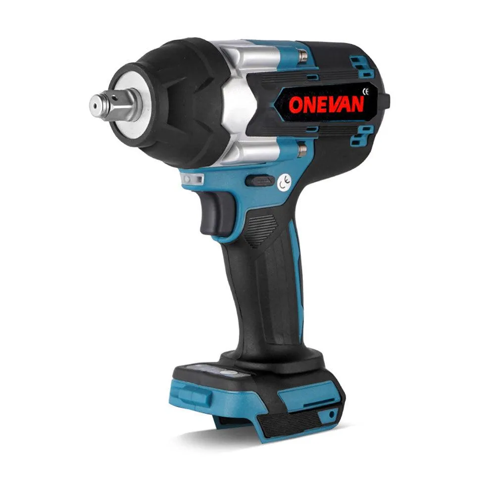 ONEVAN 1/2" Impact Wrench & 1/4" Screwdriver Brushless Cordless 2‑Pc. Combo Kit 6.0Ah