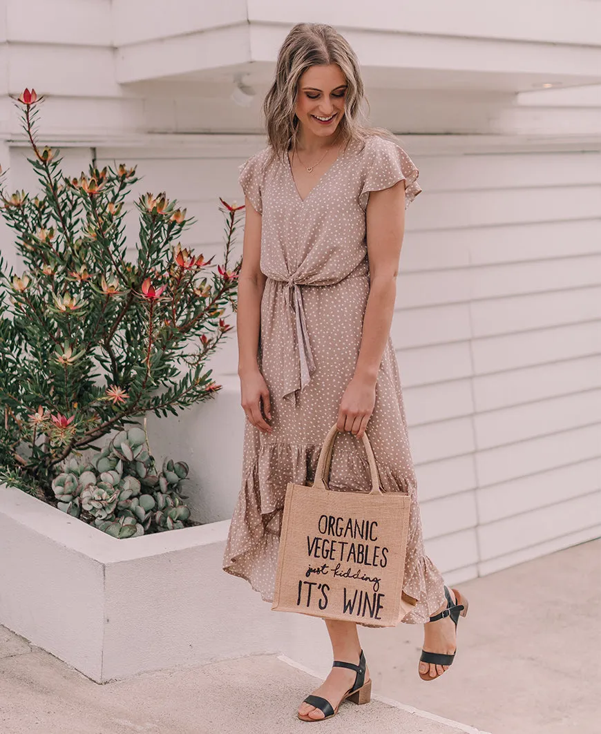 Organic Vegetables Straw Shopping Bag