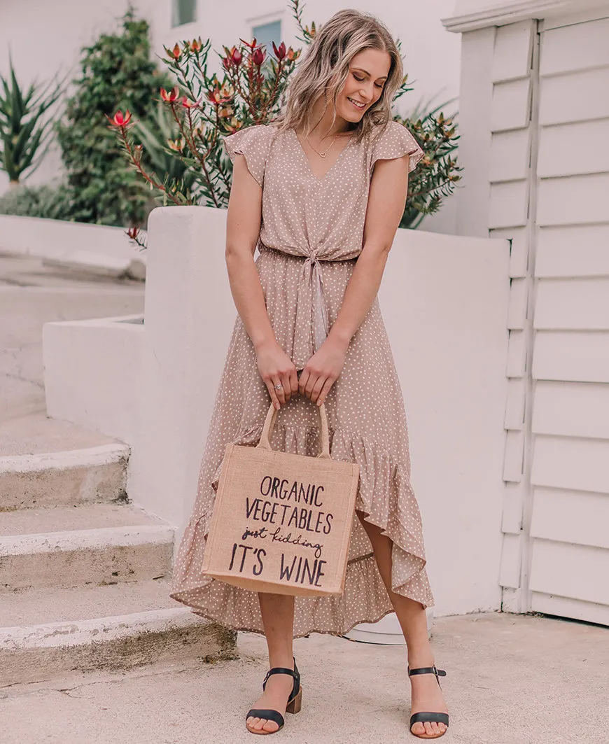 Organic Vegetables Straw Shopping Bag