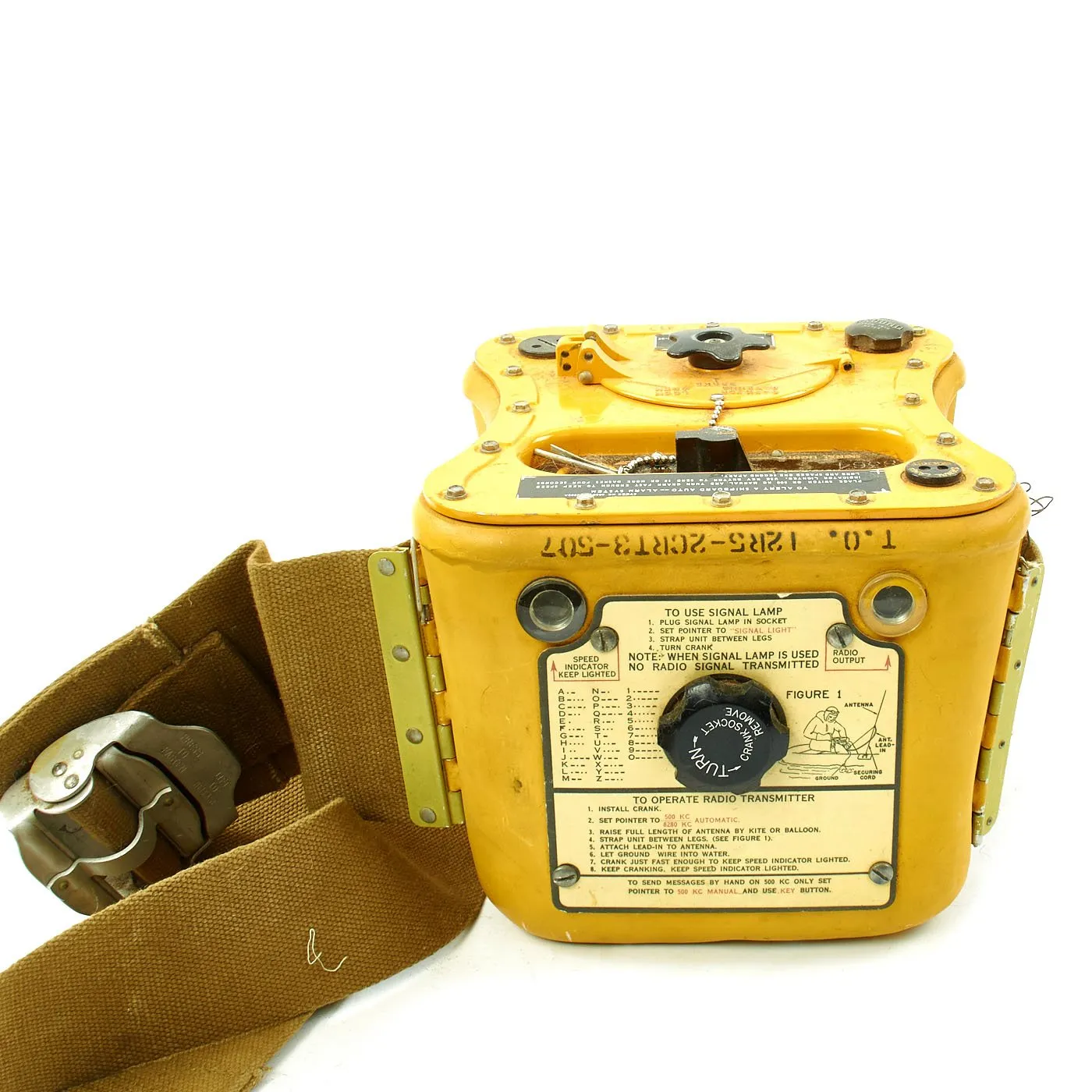 Original U.S. WWII USAAF Gibson Girl SCR-578 Survival Radio Transmitter