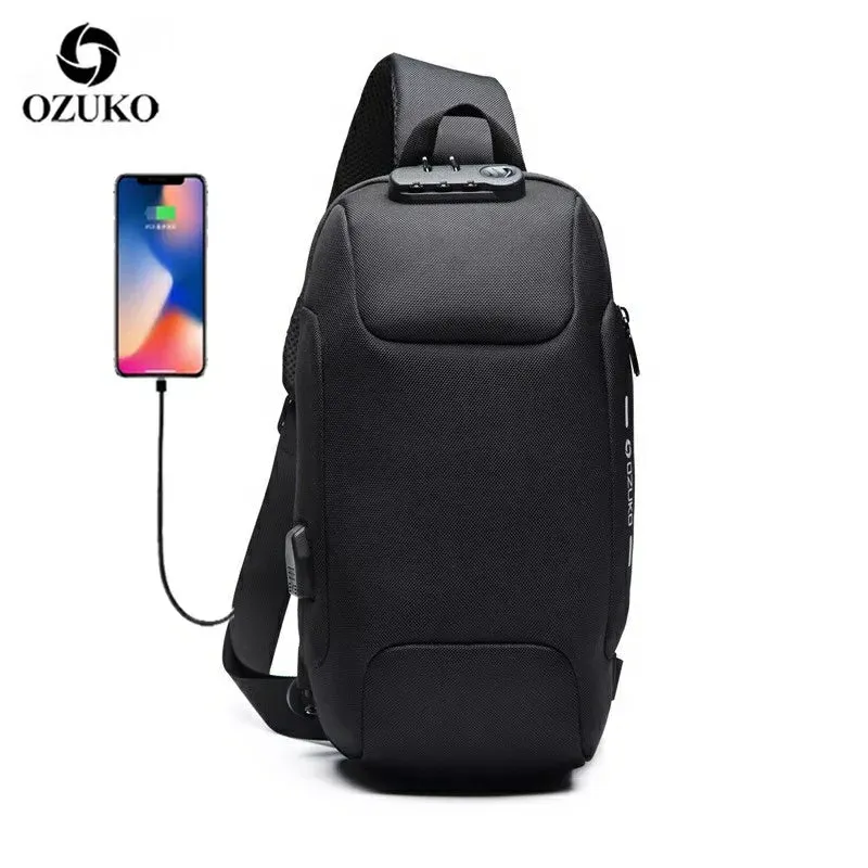 OZUKO Multifunction Anti-theft Shoulder Crossbody Waterproof Messenger Bag