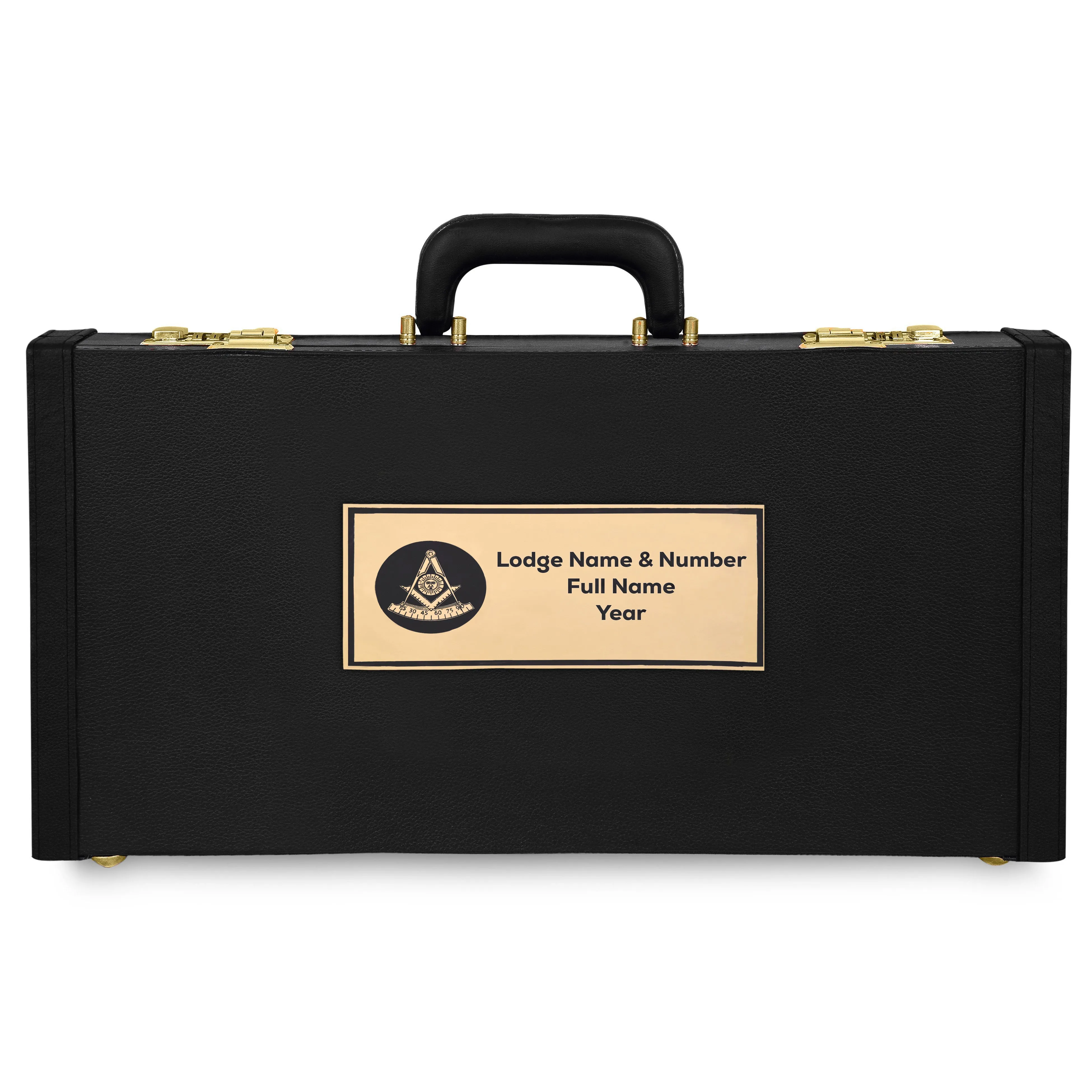 Past Master Blue Lodge Apron Case - Metal Plate Personalization Half Size