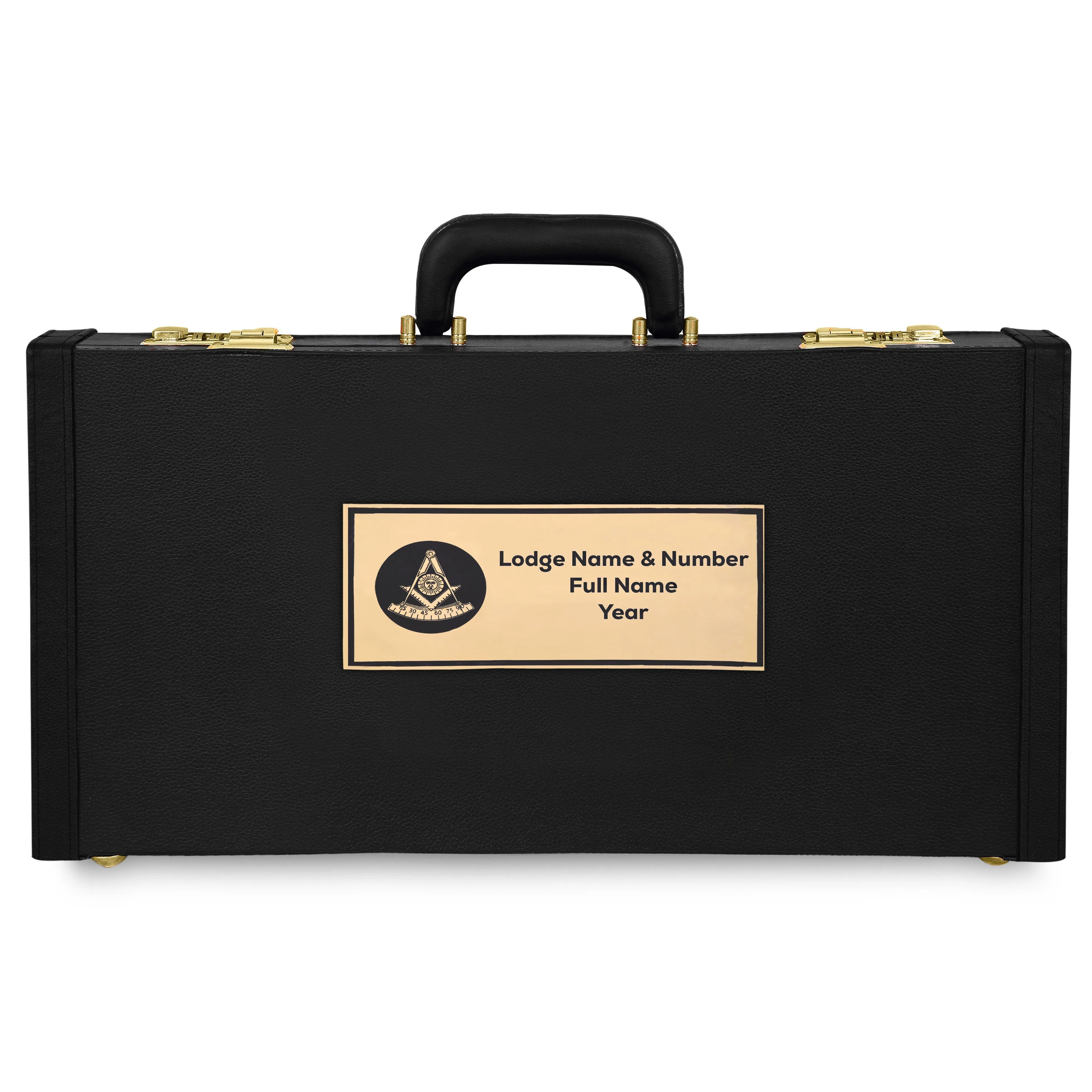 Past Master Blue Lodge Apron Case - Metal Plate Personalization Half Size