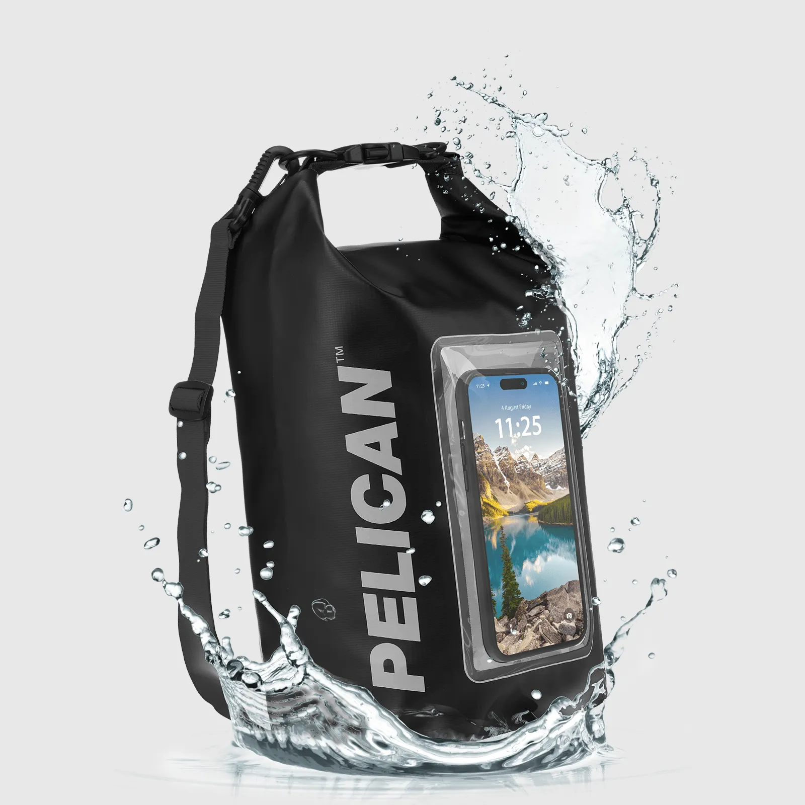 Pelican Marine Waterproof 5L Dry Bag (Stealth Black) - Phone Pouch