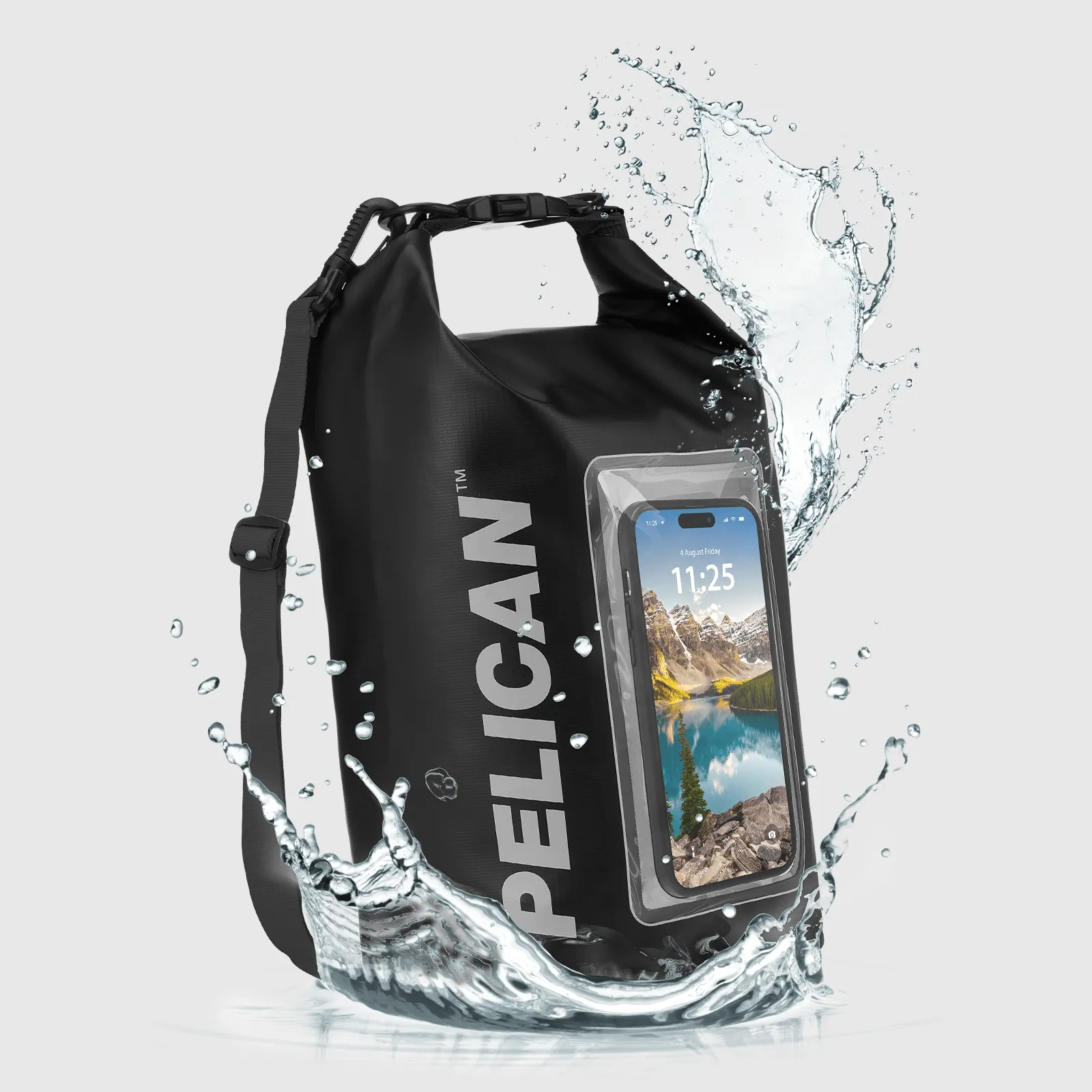 Pelican Marine Waterproof 5L Dry Bag (Stealth Black) - Phone Pouch