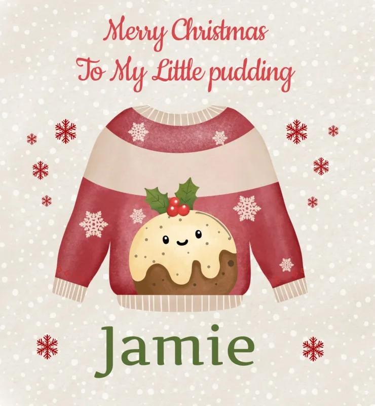 Personalised Christmas Gift Bag ,Personalised  Christmas Pudding Gift Bag, Family Gift Bags, Festive Gift Wrapping Secret Santa