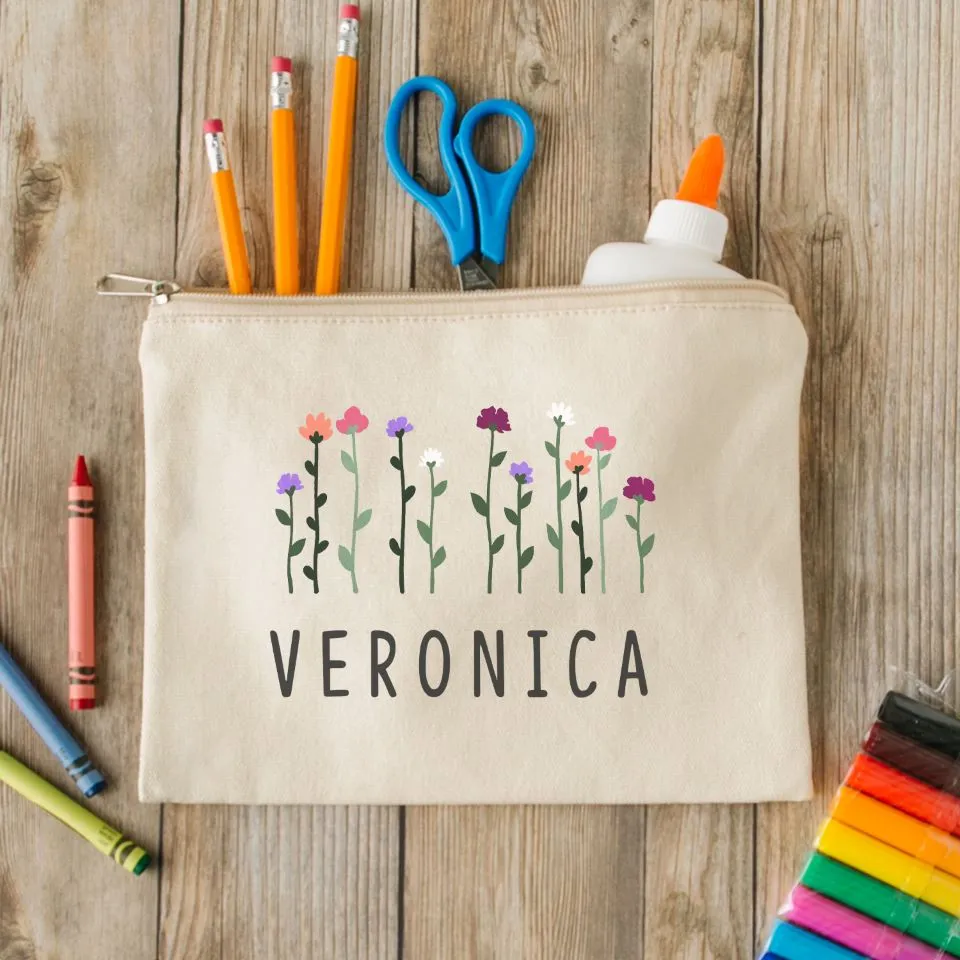 Personalized Kids Zippered Pencil Bags