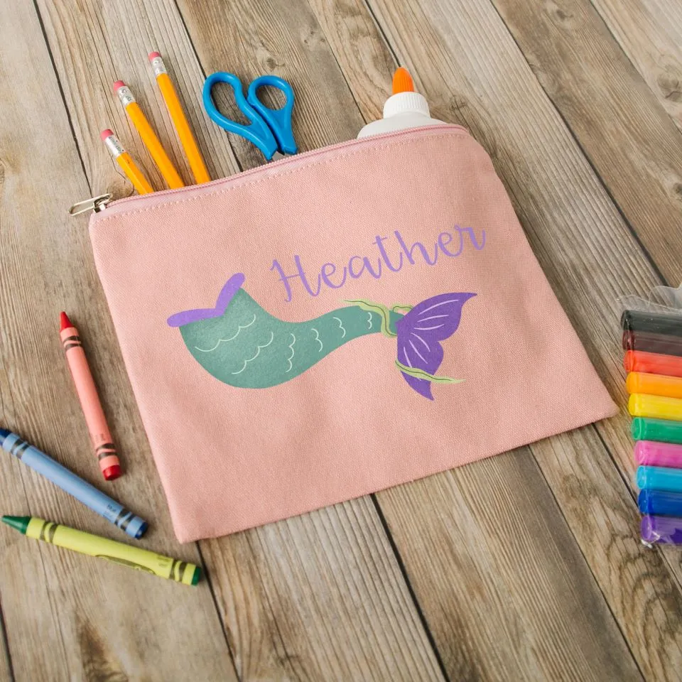 Personalized Kids Zippered Pencil Bags