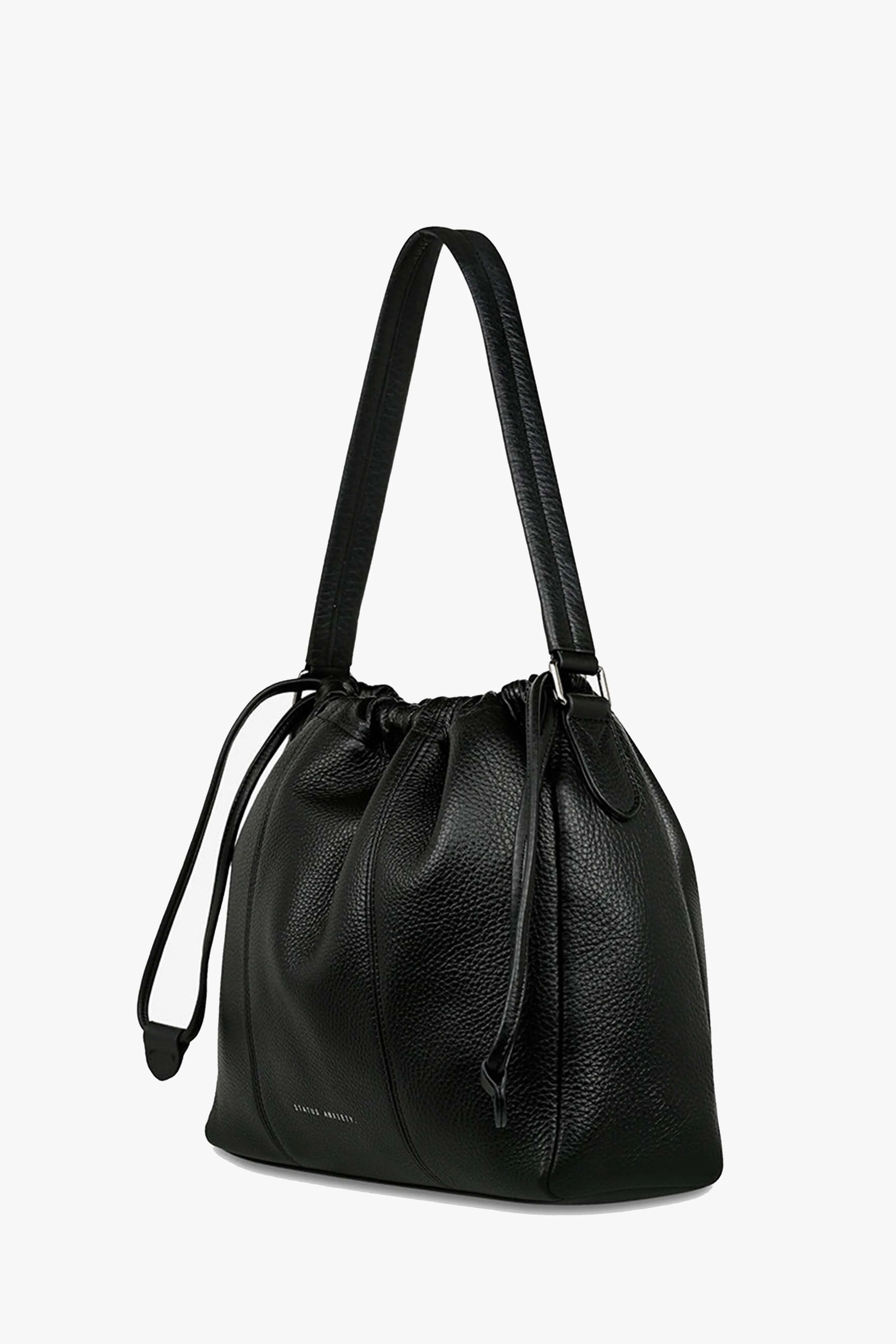 Point Of No Return Black Drawstring Shoulder Bag