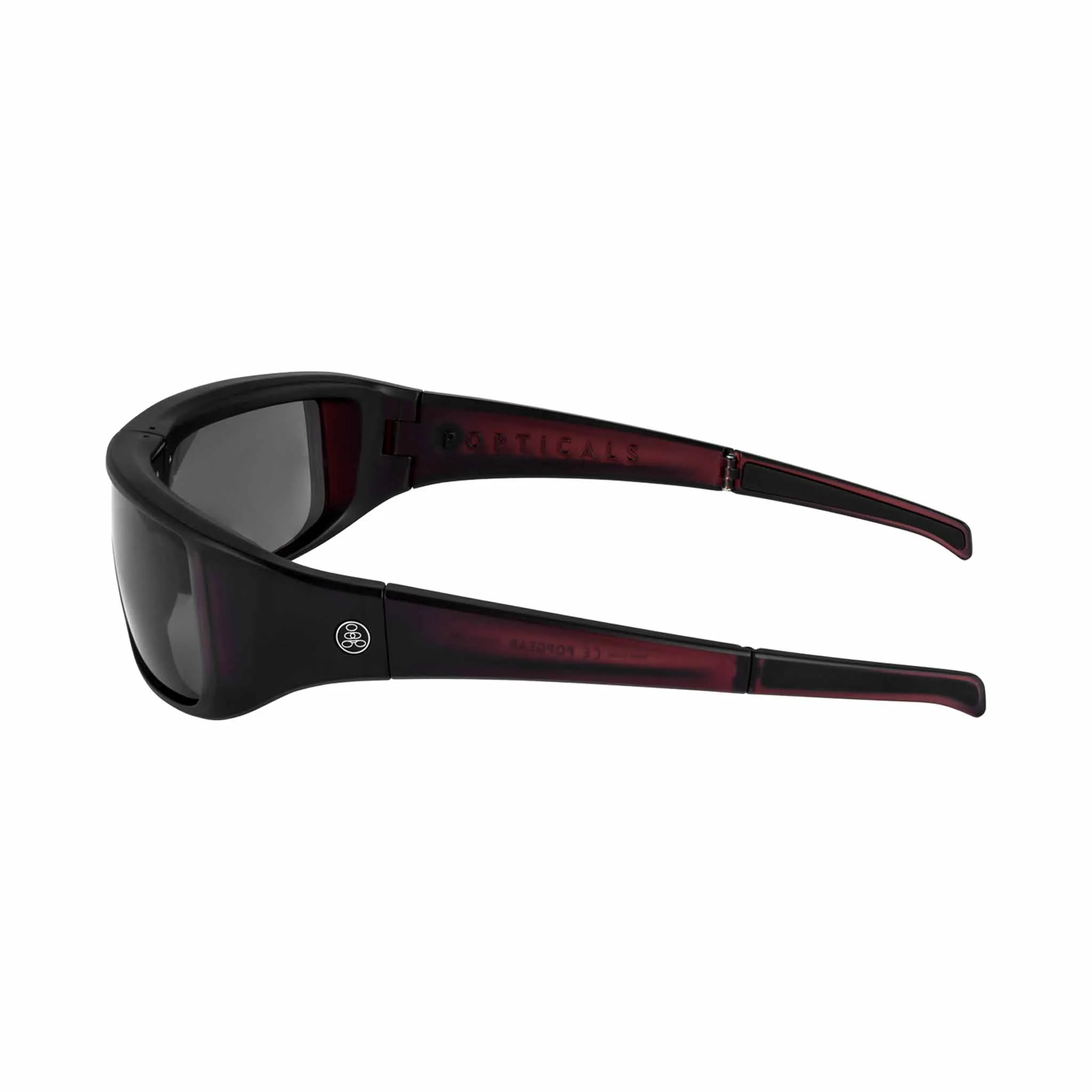 POPGEAR | Polarized, Matte Wine Black Crystal, Gray Lens