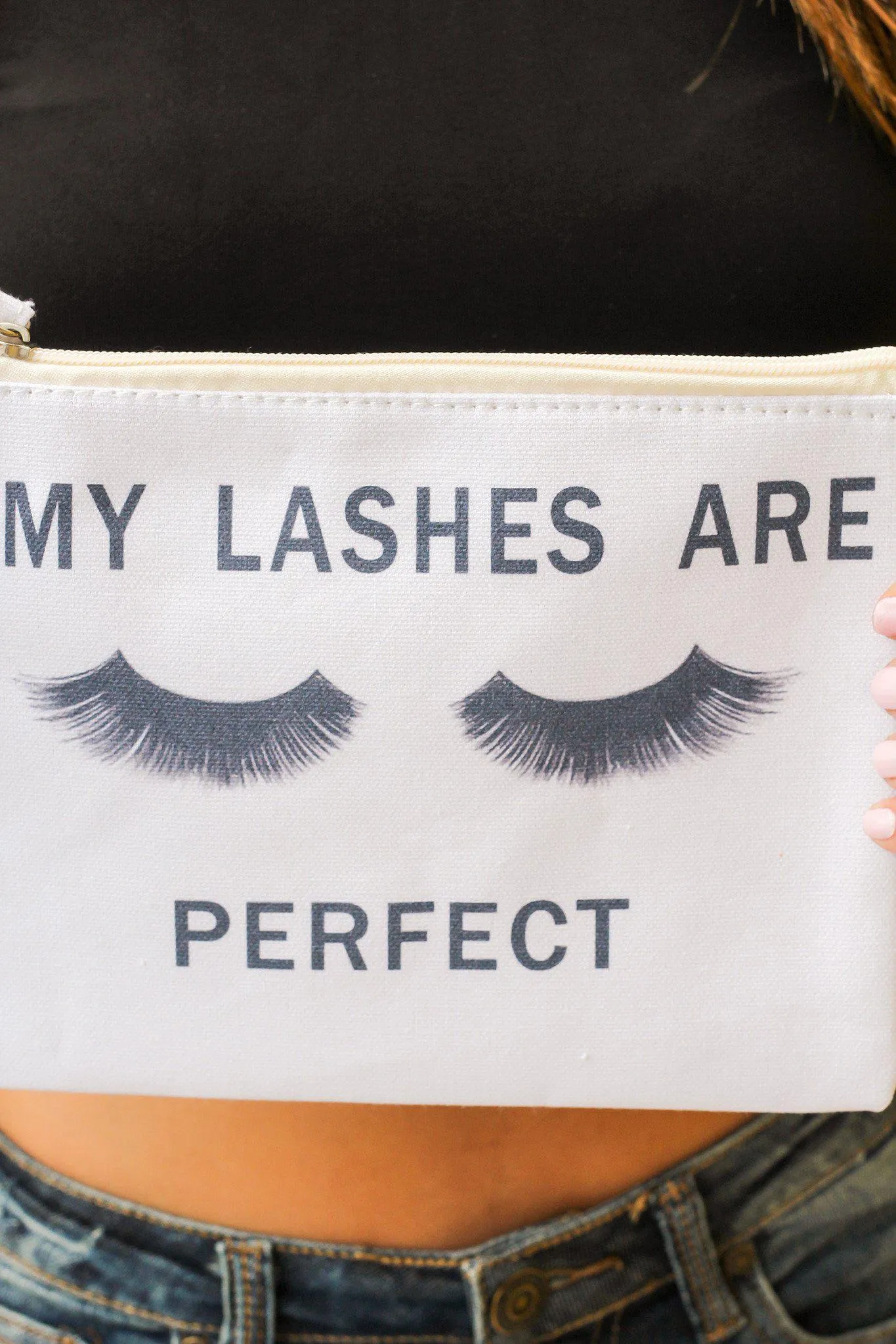 "My Eyelashes Are Perfect" Make Up Bag