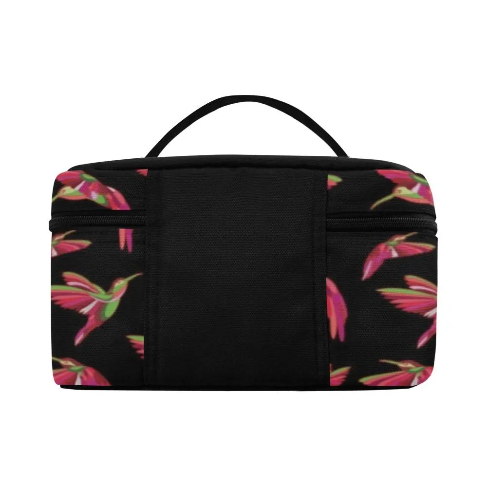 Red Swift Colourful Black Cosmetic Bag/Large