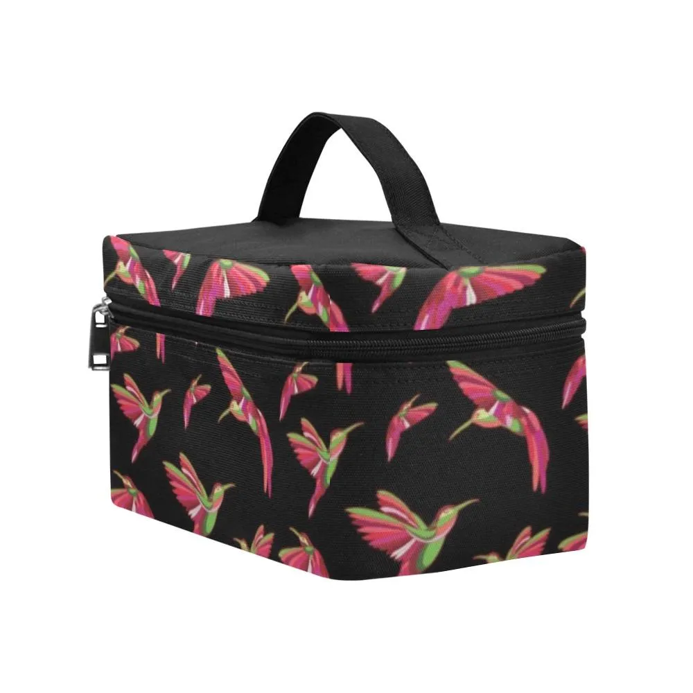 Red Swift Colourful Black Cosmetic Bag/Large