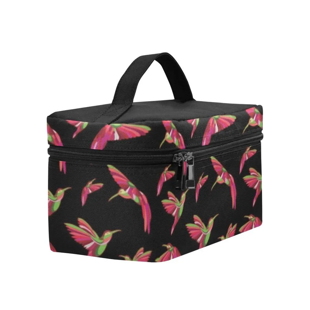 Red Swift Colourful Black Cosmetic Bag/Large