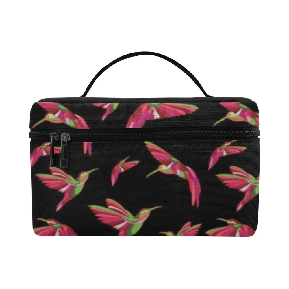 Red Swift Colourful Black Cosmetic Bag/Large