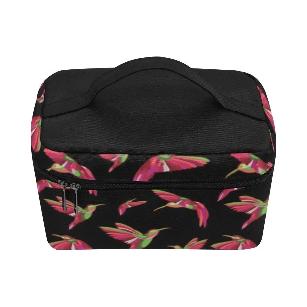 Red Swift Colourful Black Cosmetic Bag/Large