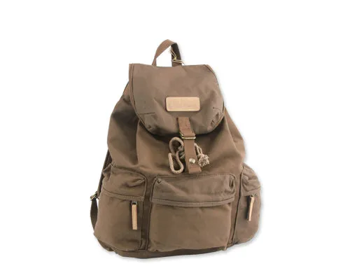 Retro Canvas DSLR Camera Rucksack with Removable Partition - Deep Brown