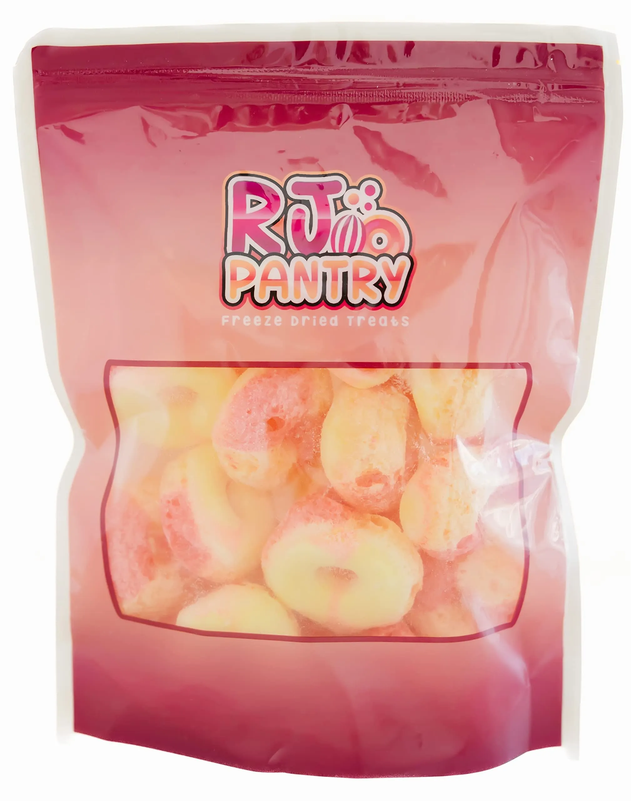 RJ Pantry Freeze-Dried Peach Rings Candy - 7oz bag