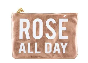 Rose’ All Day Metallic Rose Gold Pouch