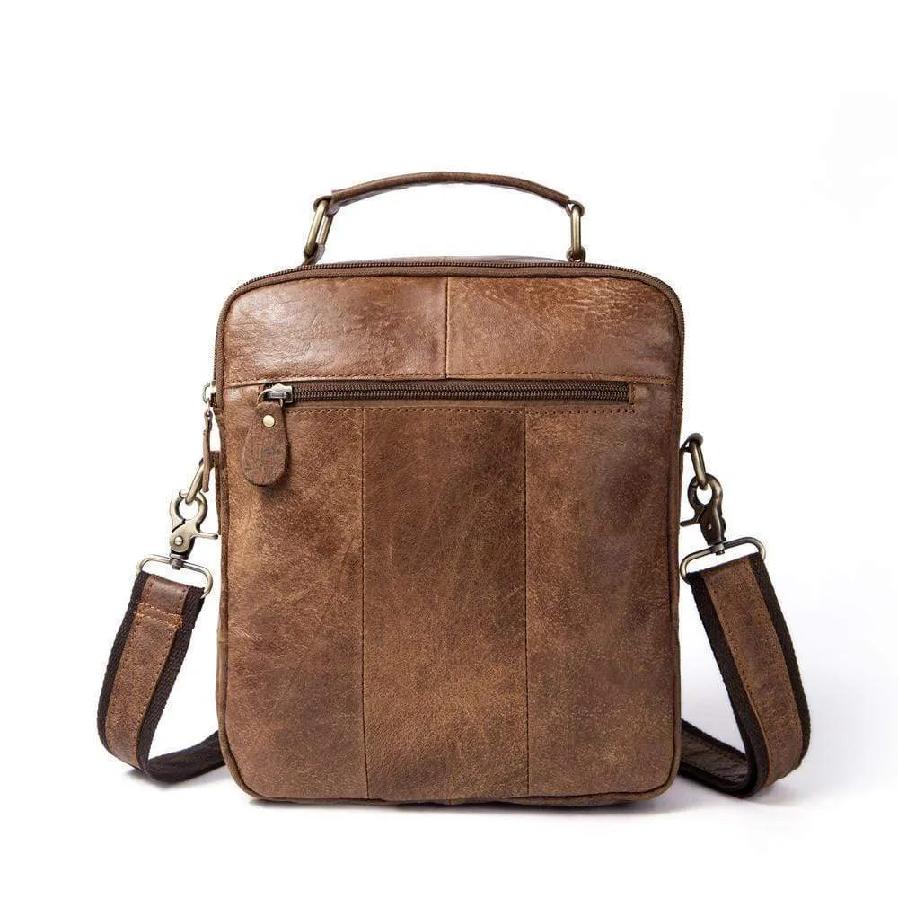 Rossie Viren  Vintage Crossbody Bag Two Pockets Front With Grab Handle And Long Shoulder Strap