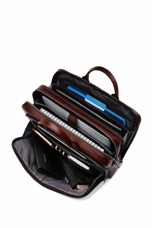 SAMSONITE CLASSIC LEATHER TOPLOADER BRIEFCASE