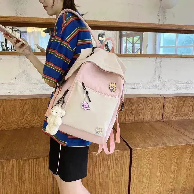 Schoolbag Female New Korean Version Of The Trend Of College Style Ins Girl Backpack Japanese Junior High School Student Backpack