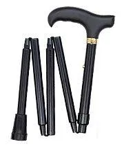 Scratch and Dent Black Mini Compact Adjustable Folding Cane V1268