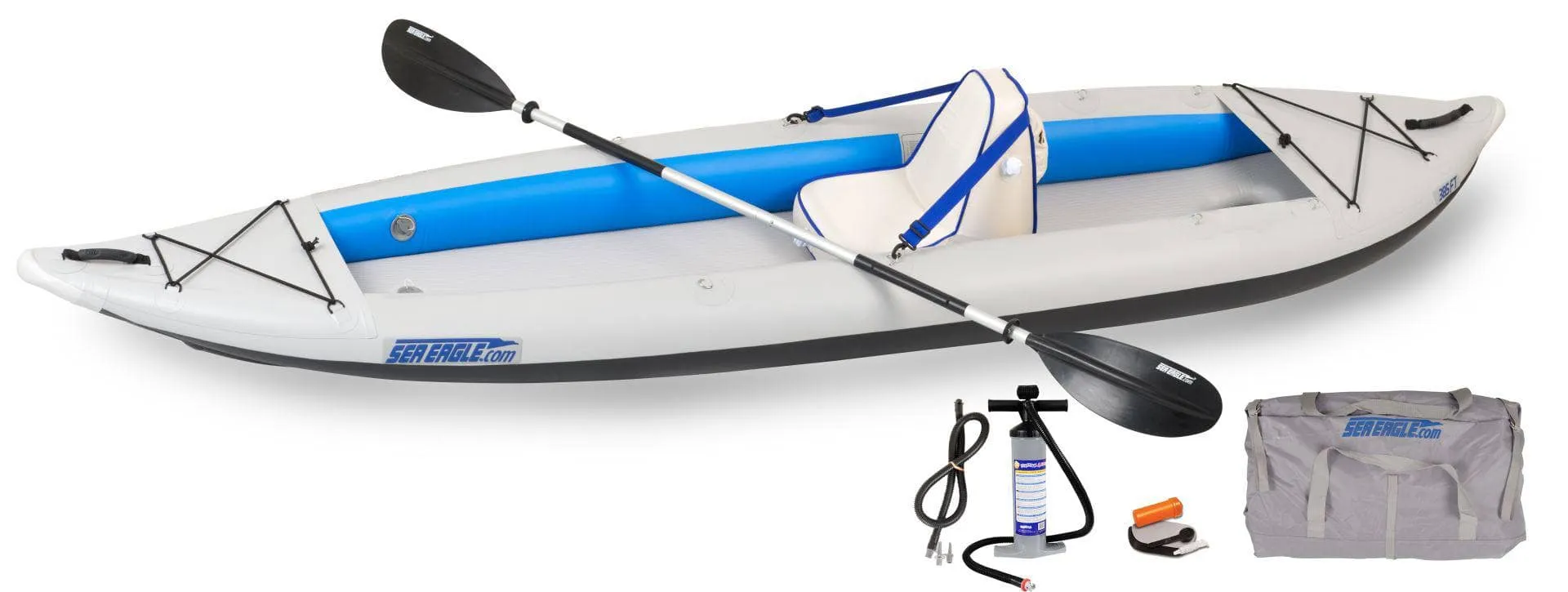 Sea Eagle FastTrack 385ft Inflatable Whitewater Kayak - Deluxe Solo