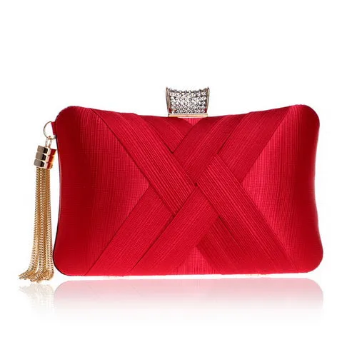 SEKUSA Tassel Fashion Ladies Day Clutch Bag Small Shoulder Handbags