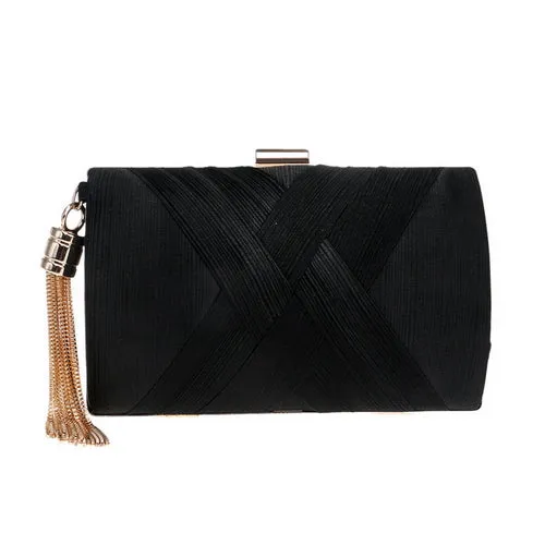 SEKUSA Tassel Fashion Ladies Day Clutch Bag Small Shoulder Handbags