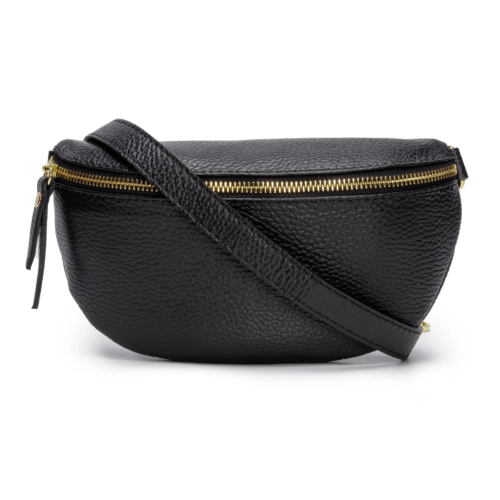 Sling Bag - Black with Grey Chevron Strap