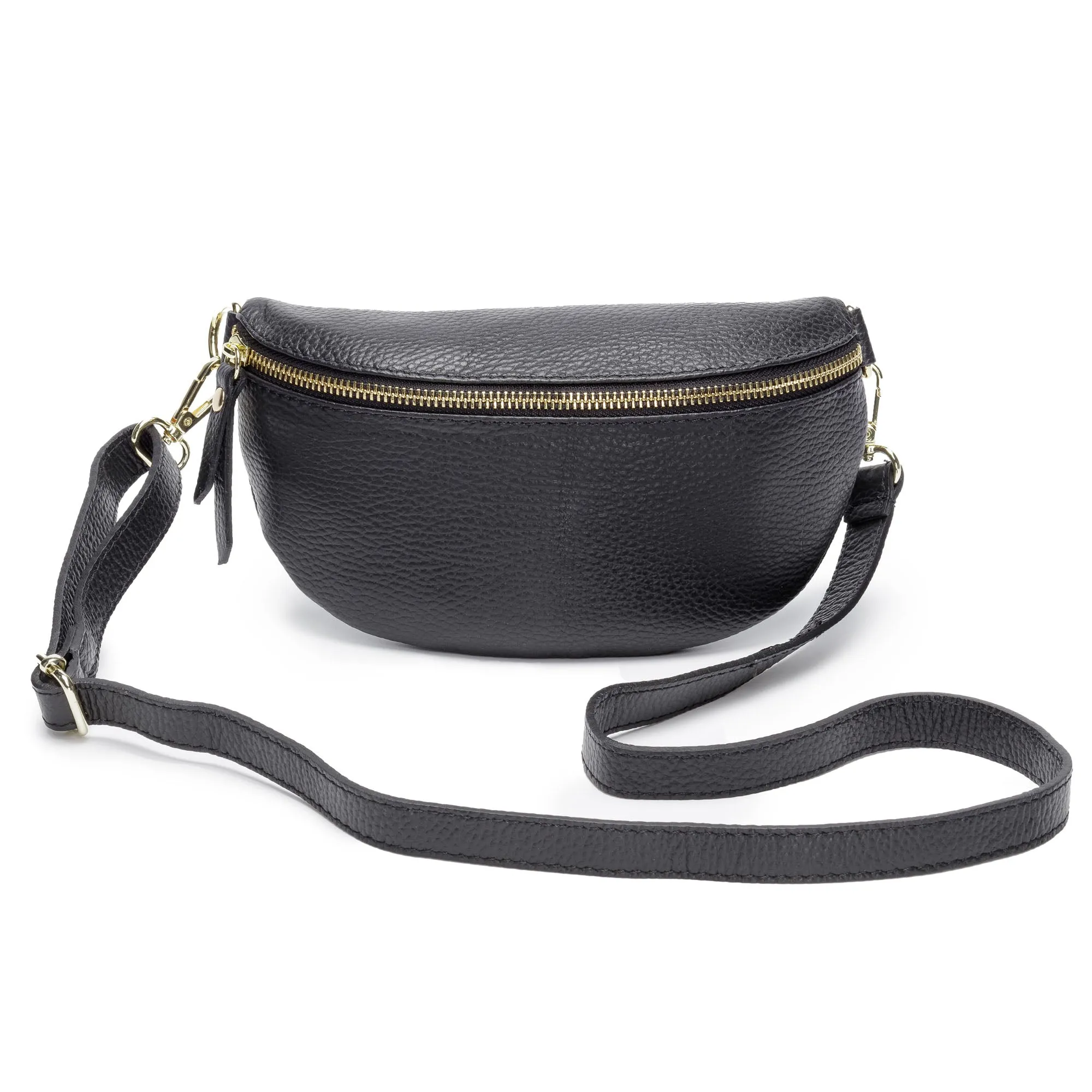 Sling Bag - Black with Grey Chevron Strap