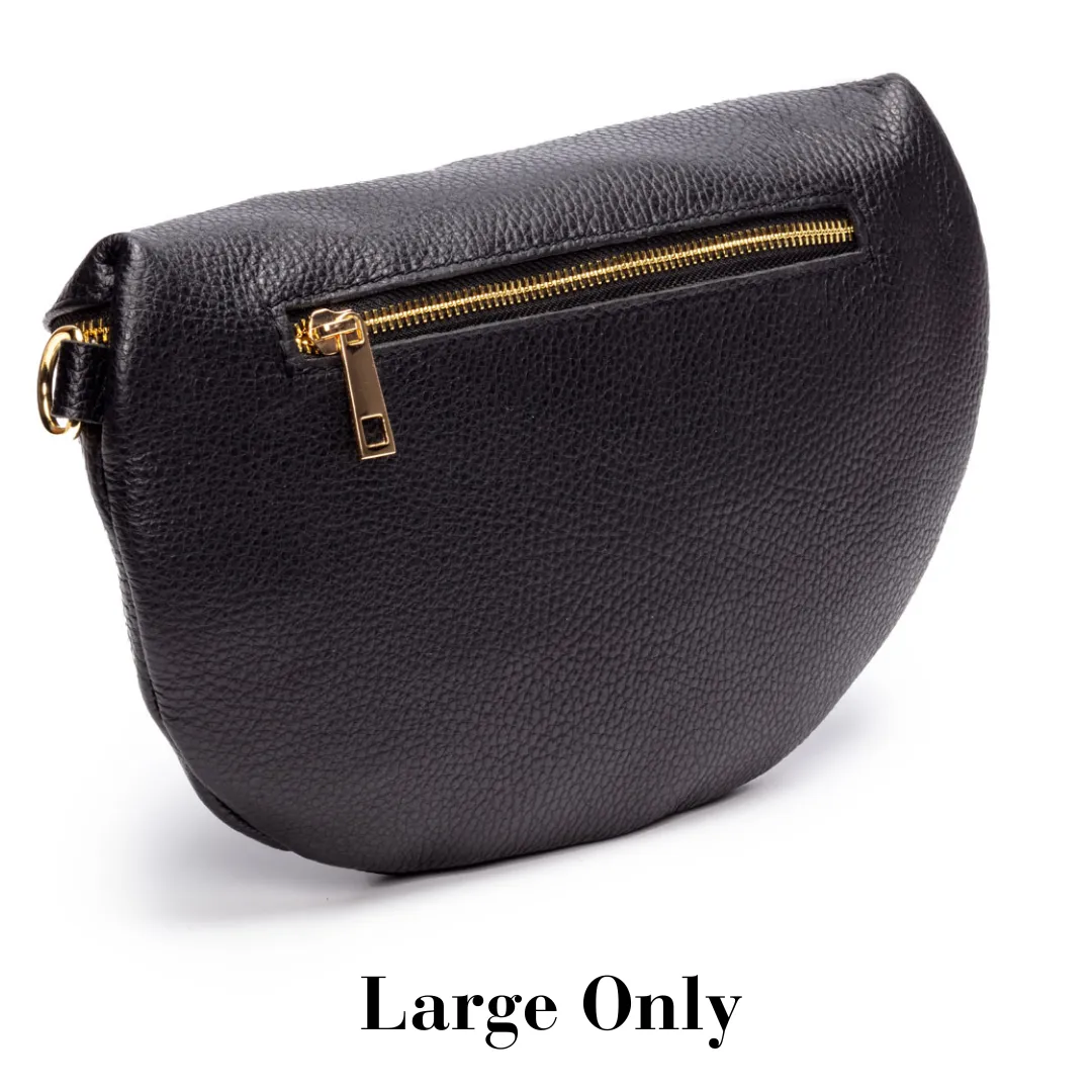 Sling Bag - Black with Grey Chevron Strap