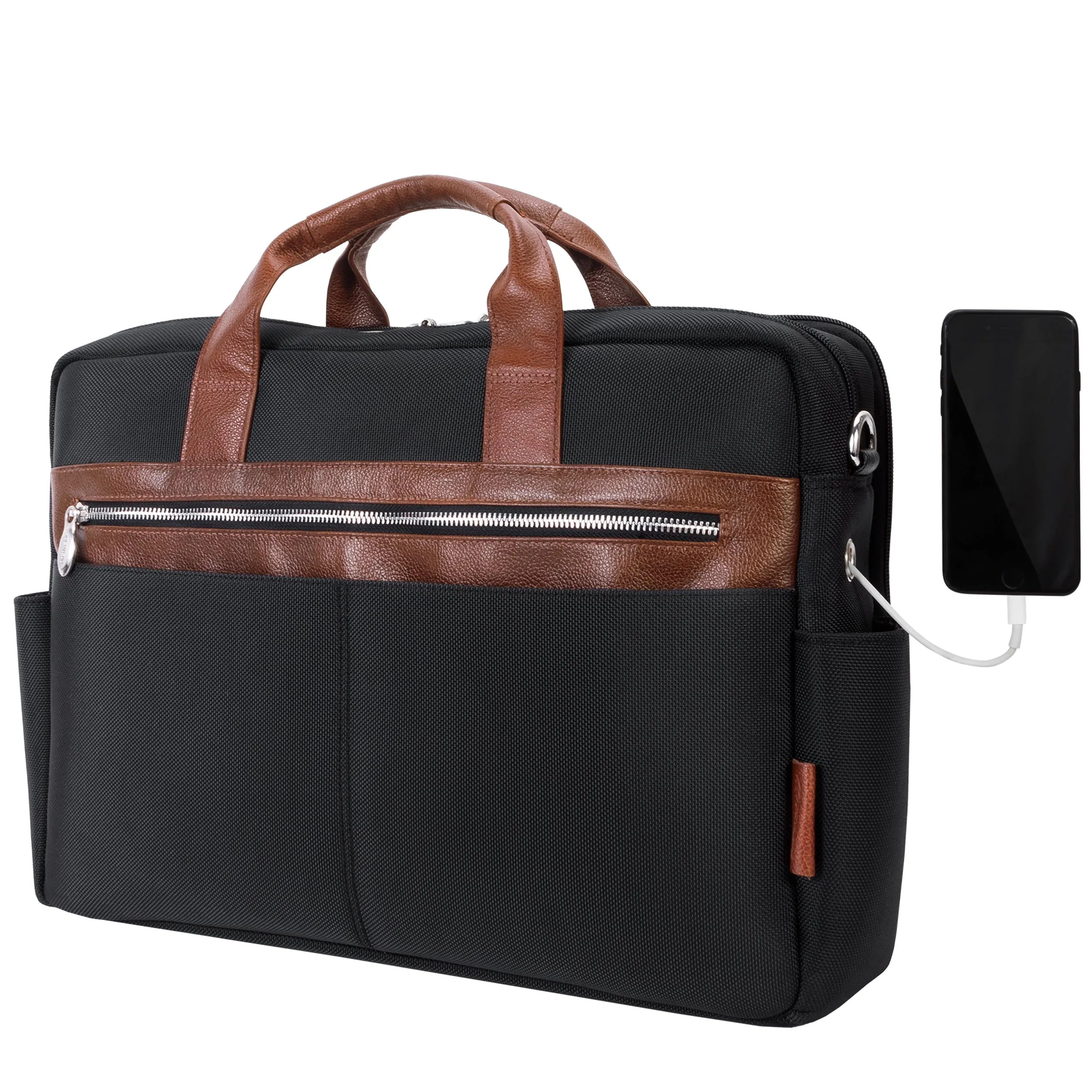 SOUTHPORT | 17” Nylon Two-Tone Laptop Briefcase