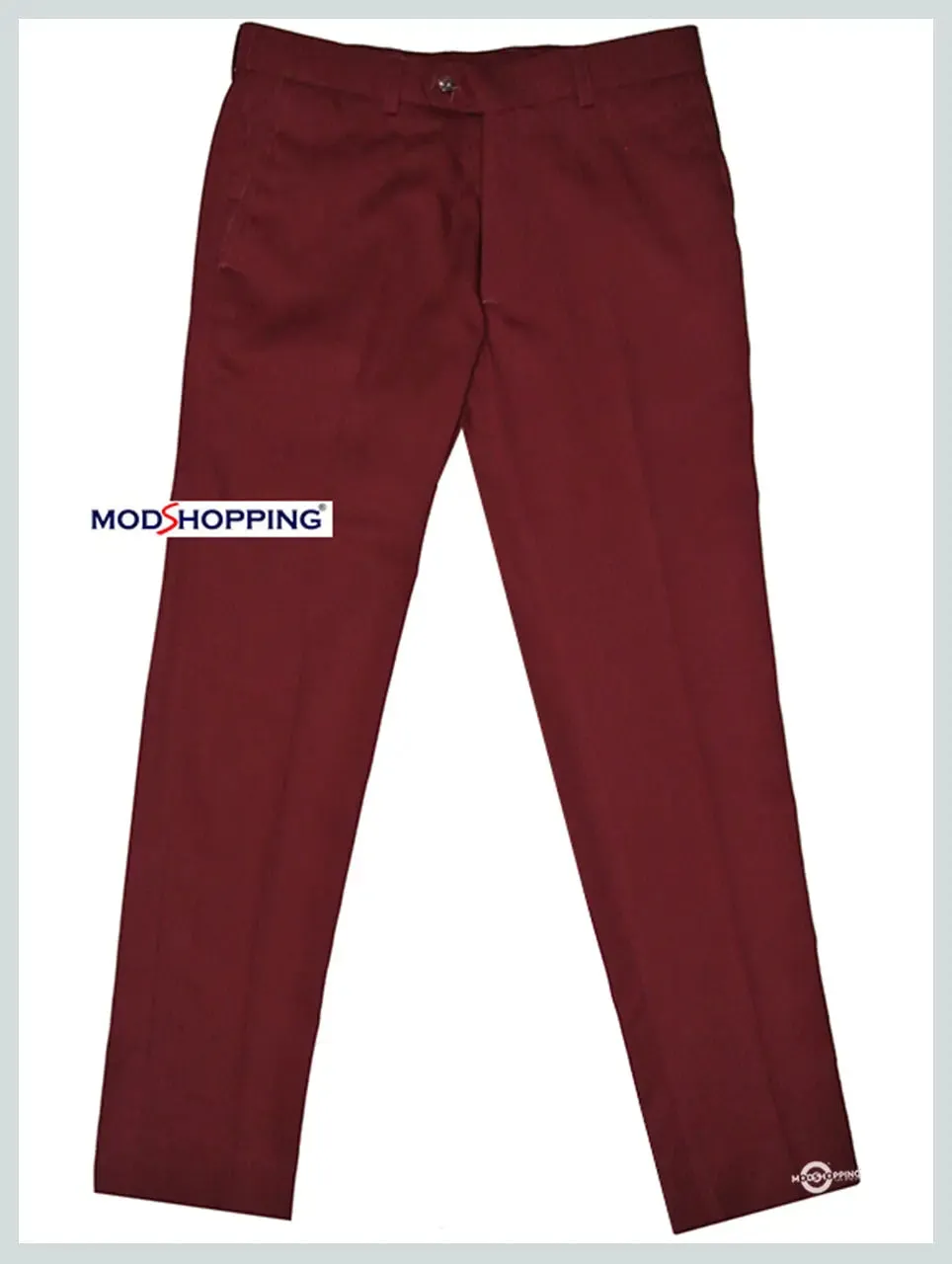 Sta Press Trousers | Burgundy Sta Press Trouser