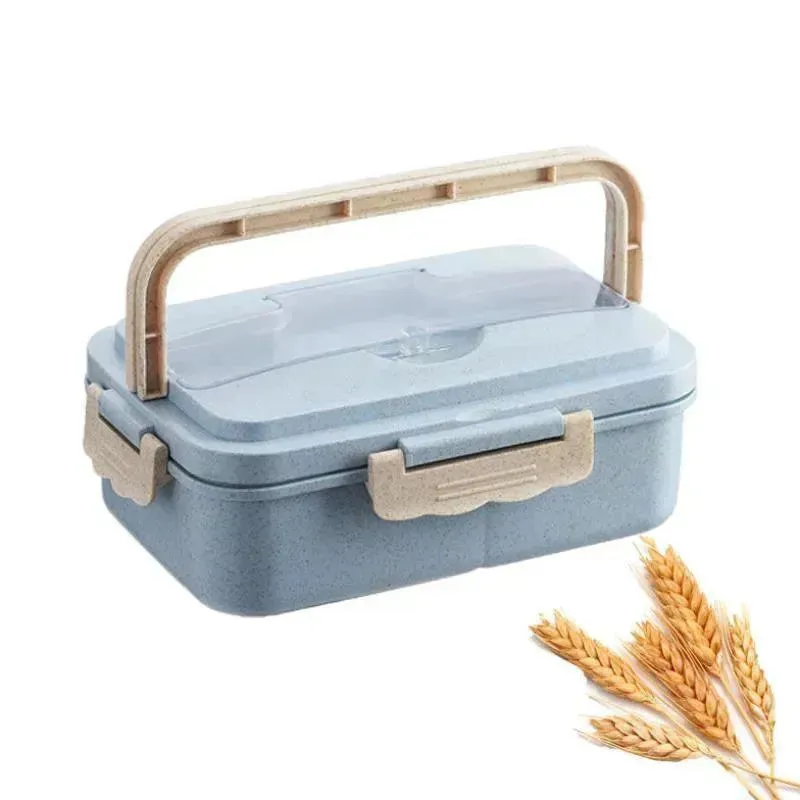 Student Lunch Box Three Grid Plastic Lunch Box Lunch Box