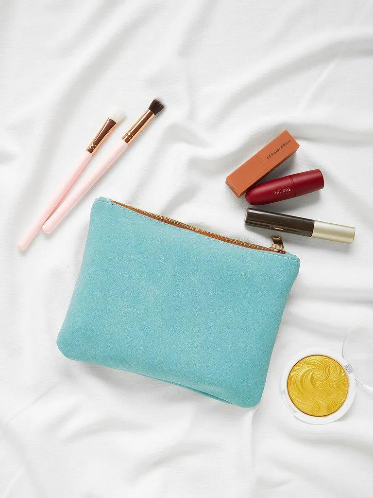 Suede Makeup Bag