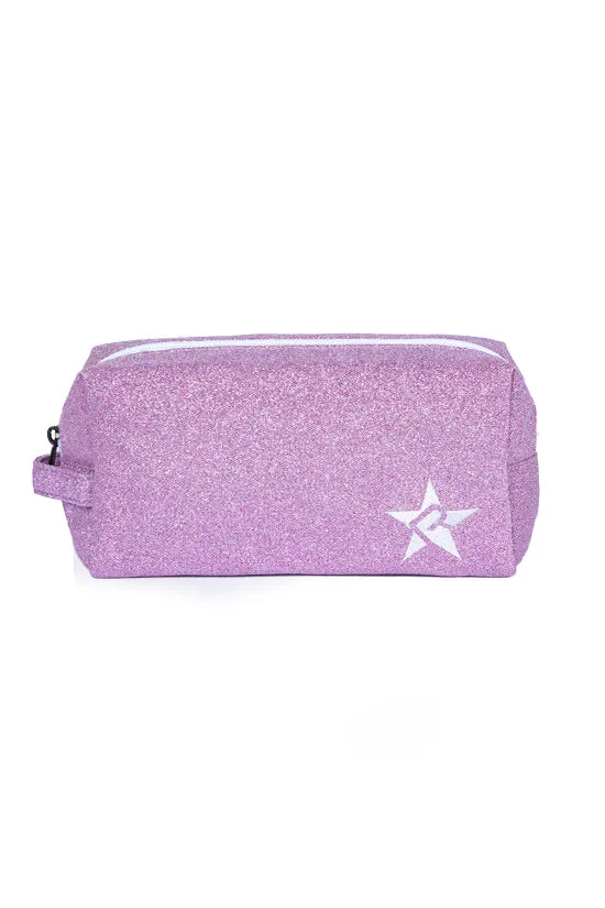 Sugar Plum Rebel Makeup Bag with White Zipper